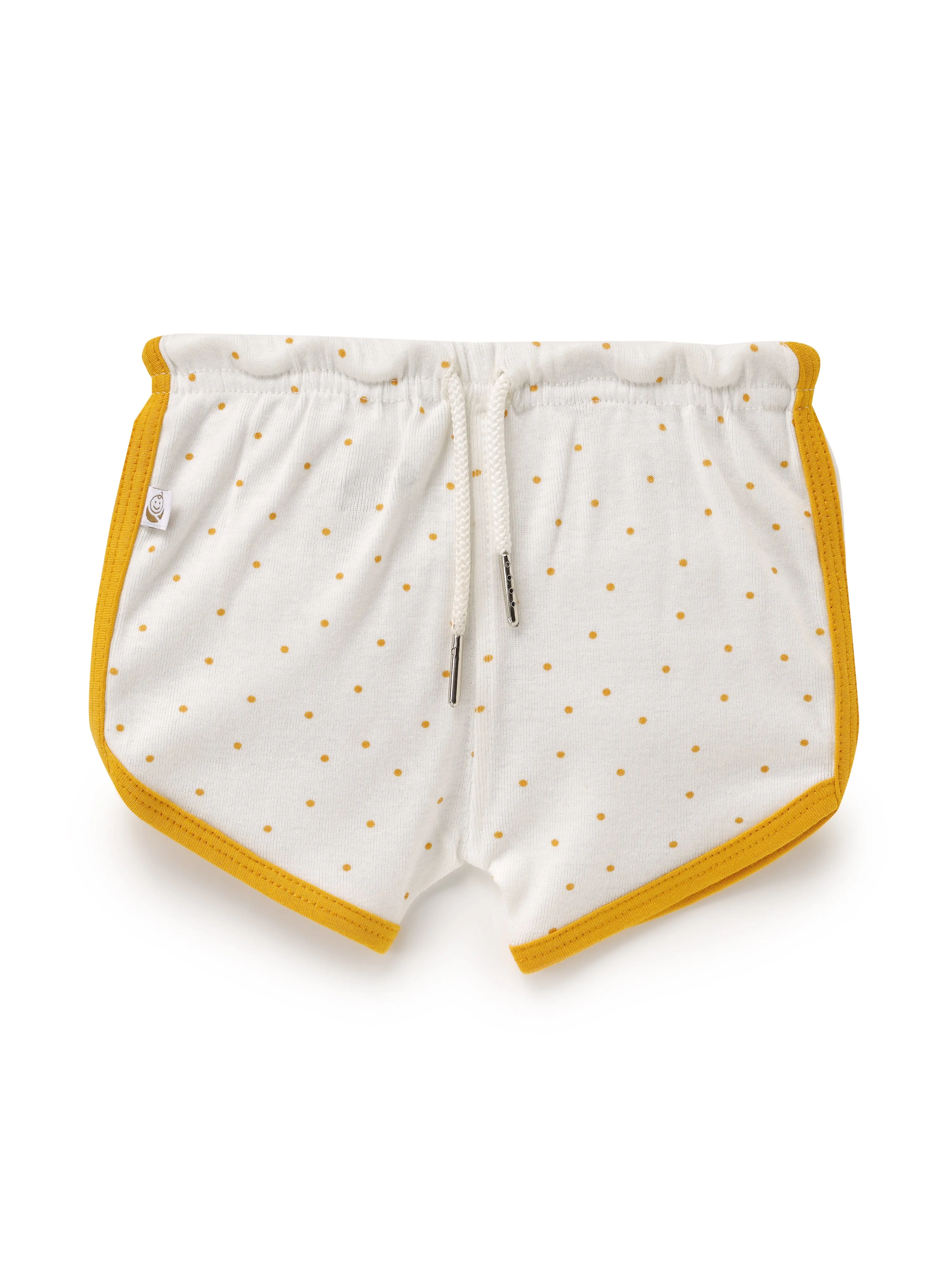 Sleeveless white & yellow jabla set for baby