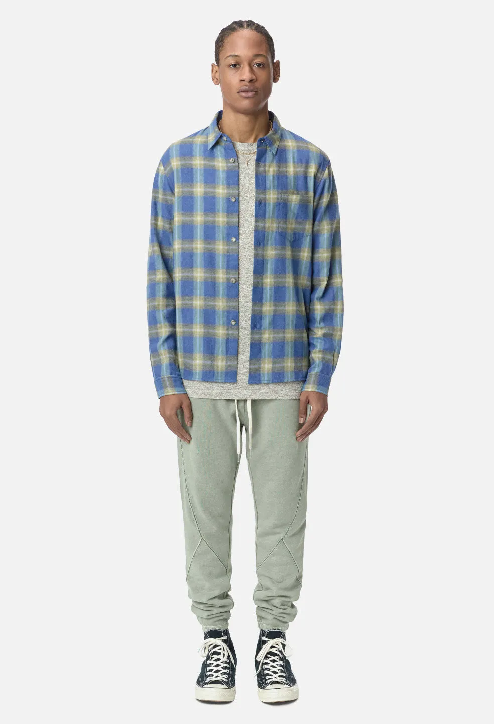 Sly Cotton Straight Hem / Horizon Check