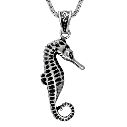 Stainless Steel Sea Horse Necklace