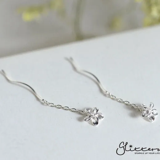 Sterling Silver Frangipani Ear Threader