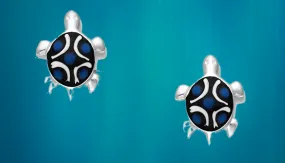 Sterling Silver Sea Turtle Earrings