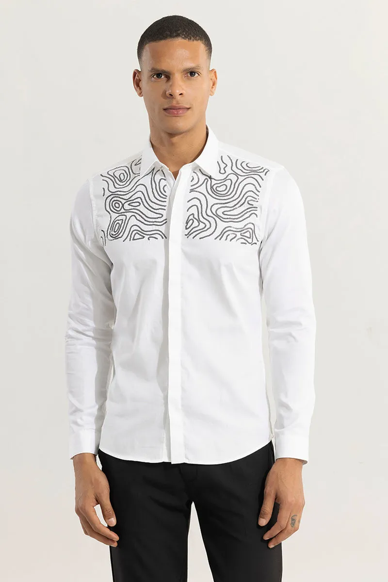 Strandy Beaded White Shirt