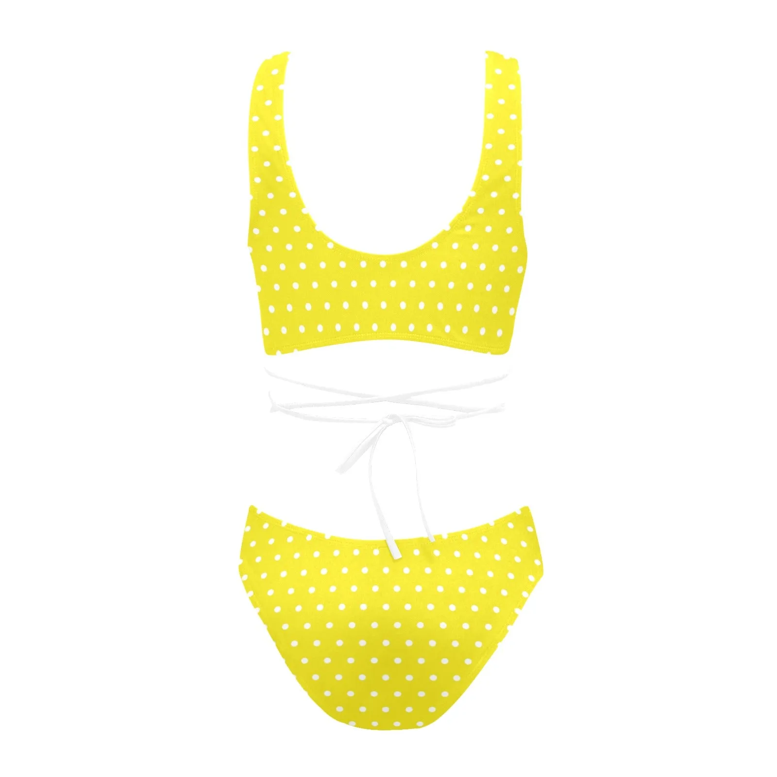 Sunshine Polkadot Cross String Bikini Set