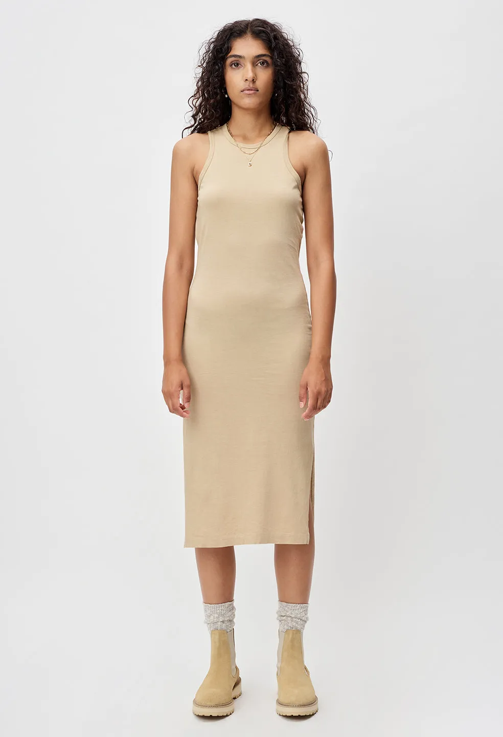 Supima Racerback Midi Dress / Linen