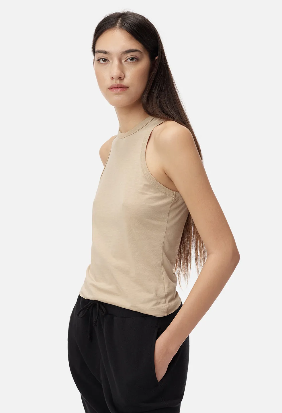 Supima Racerback Tank / Linen