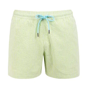 The Croisette Swim Shorts - Off White - Lime