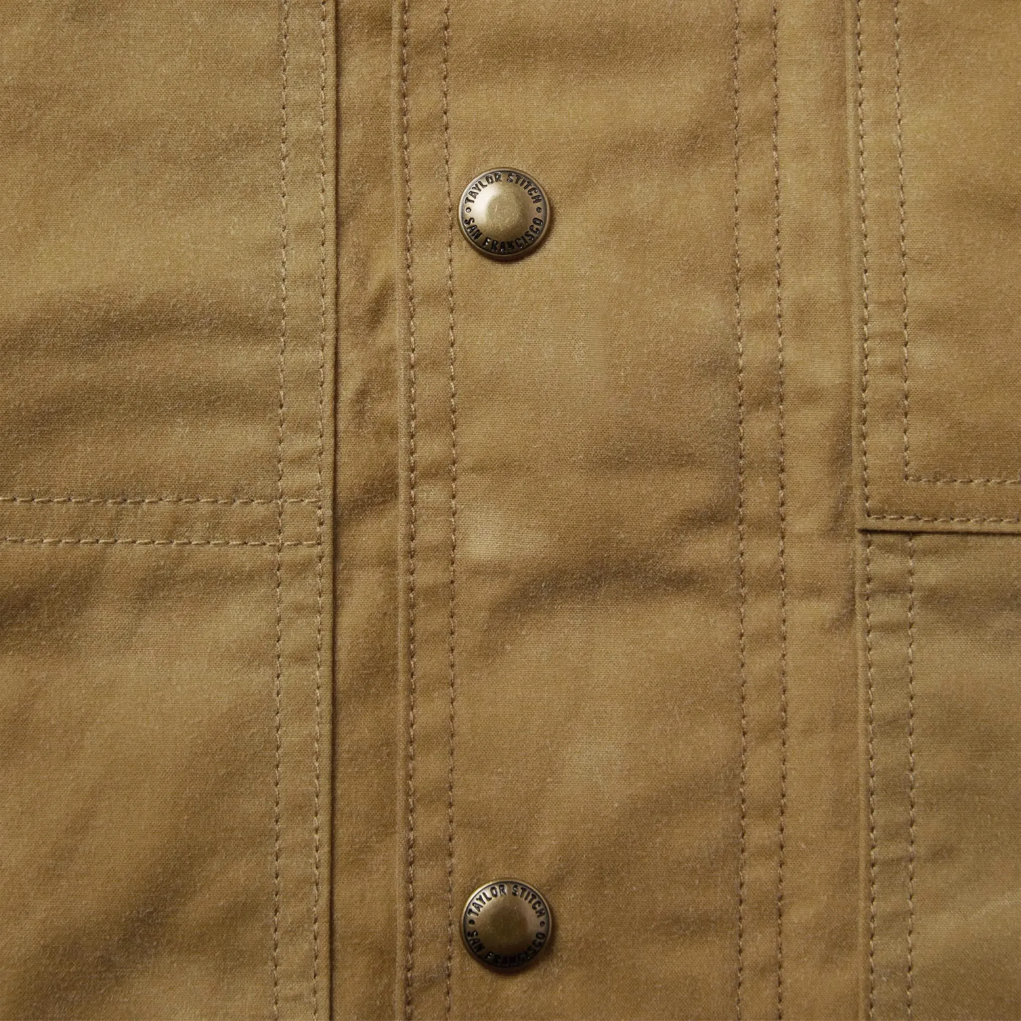 The Lined Longshore Jacket in Harvest Tan Waxed Canvas