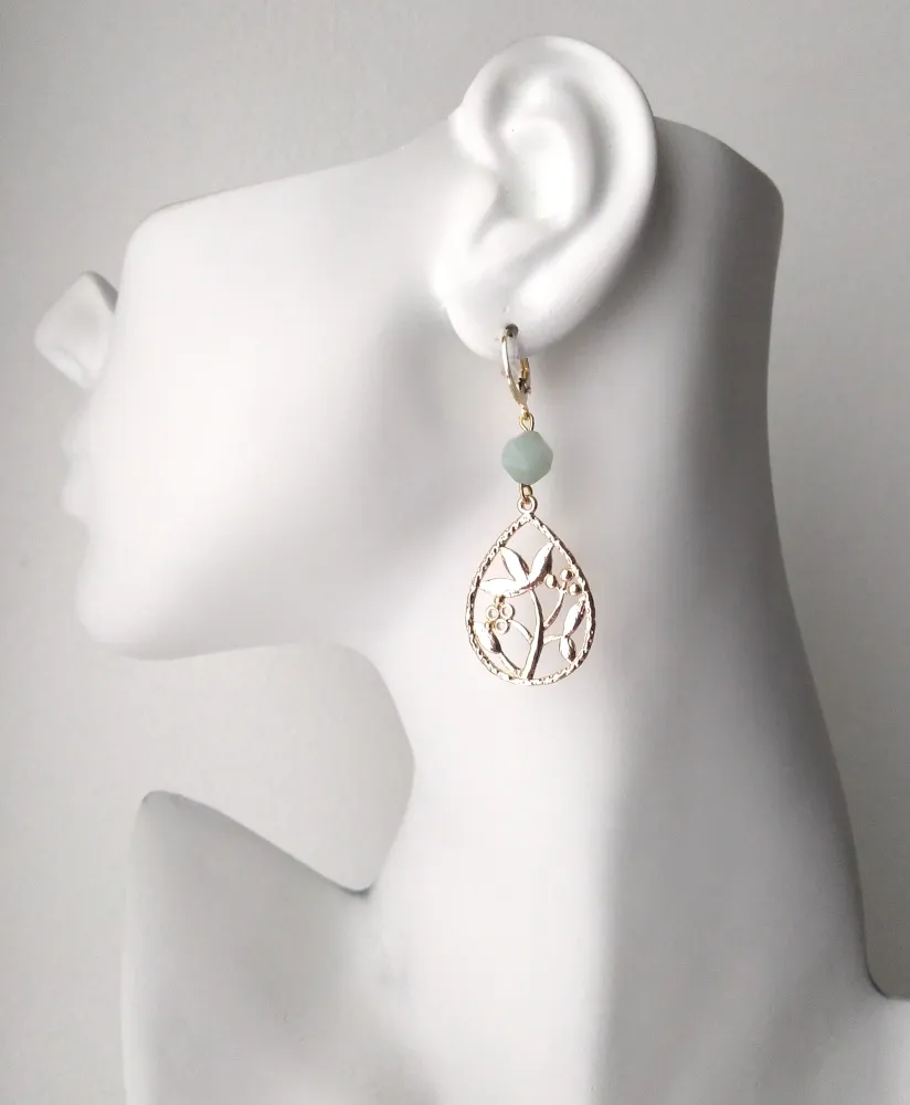 Trillium Lever Back Earrings