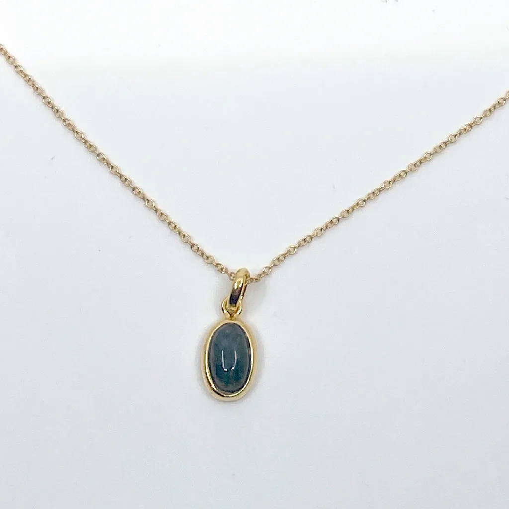 Umbra Oval Labradorite Pendant Necklace