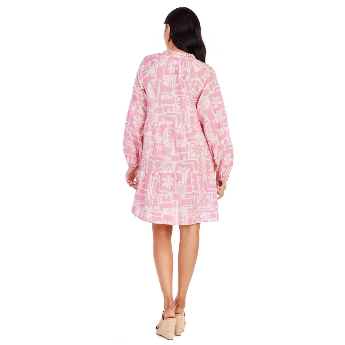 Vicky Geo Pink Floral Tunic Dress by Mud Pie