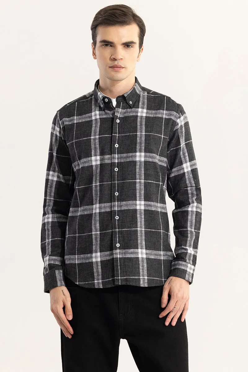 Widegrid Black Checks Shirt