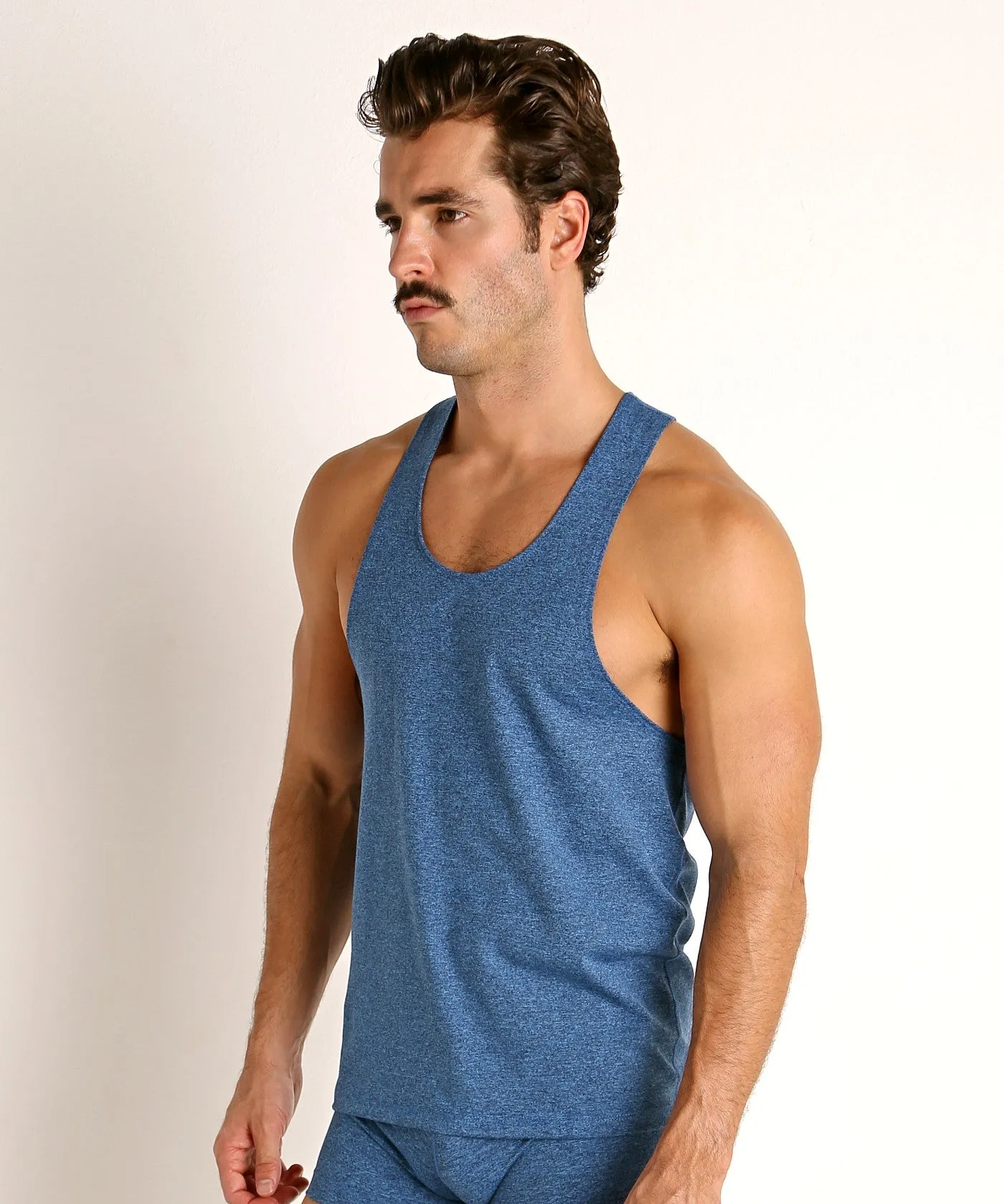 Workout Tank Top (Cobalt Heather)